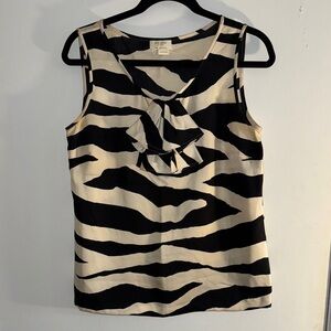Zebra Print Sleeveless Top